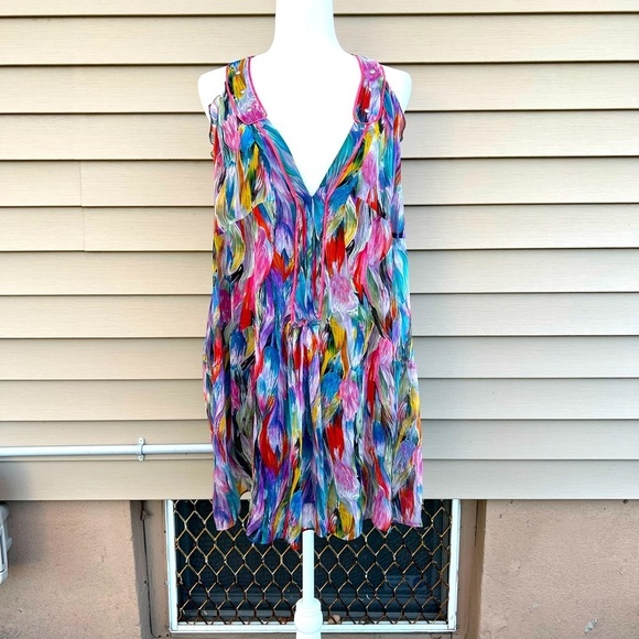 Erica Davies 100% silk top Women multicolored size 6 - Picture 2 of 13